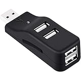 Lodokdre USB-Hub mit 4 Anschlüssen, Mini-USB 2.0-Daten-Hub, klein, tragbar, für PC, Laptop, Notebook, PC, XPS und mehr