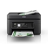 Epson WorkForce WF-2840DWF 4-in1-Tintenstrahl-Multifunktionsgerät, Drucker (12GB, Scannen, Kopieren, Fax, WiFi, ADF, Duplex, Einzelpatronen, DIN A4) Amazon Dash Replenishment, schwarz, 375‎x300x218mm