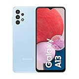 Samsung Galaxy A13 Android-Smartphone, 6,6 Zoll Infinity-V Display, Android 12, 4 GB RAM und 64 GB interner erweiterbarer Speicher, Akku 5.000 mAh ³, Hellblau