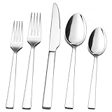 Herogo Besteck Set 12 Personen, 60 Teiliges Besteckset Edelstahl Poliert Essbesteck, Silber Tafelbesteck mit Gabel Löffel Messer Set für Familie/Party/Hotel, Rostfrei, Spülmaschinenfest