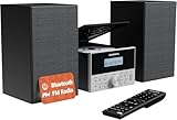 OAKCASTLE HIFI150 Stereoanlage | 5.2 Bluetooth Musikanlage mit DSP-Lautsprechern | 20W HiFi Anlage | CD Player HiFi mit UKW Radio | Massivholz Kompaktanlagen | USB, AUX, MP3, CD, CD-R | Fernbedienung