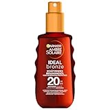 Garnier Sonnenöl mit LSF20, Feuchtigkeitsspendender Sonnenschutz und Bräunungsbeschleuniger, Ambre Solaire Ideal Bronze, 1 x 150 ml