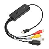 USB C 2.0 Audio Video Capture Card, zu USB Konverter Adapter AV NTSC PAL Video S Video zu USB C 2.0 ADC Konverter, Unterstützt Windows 7/10/2000/XP/Vista/OS X