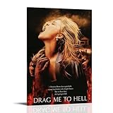 Filmposter 'Drag Me To Hell' (2009), zur Verschönerung Ihres Raumes, ästhetischer Bild, Leinwanddruck, 40 x 60 cm, Rahmen