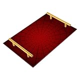 Spinnennetz Badezimmer Waschtisch Tablett für Arbeitsplatte Dekorative Tabletts mit Griffen Acryl Spüle Seifenschale für Wohnzimmer Küche Kommode Tops Home Decor