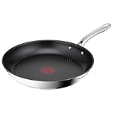 Tefal Infinite Pfanne Induktion 30 cm, Bratpfanne mit Antihaftversiegelung, Thermo-Signal bei idealer Brattemperatur, einfache Reinigung, für alle Herdarten geeignet, Premium-Edelstahl, H81507