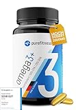 Purefitness Omega 3 Kapseln HOCHDOSIERT [2000 MG TAGESDOSIS] - Fischöl Omega 3 mit EPA & DHA - 120 Kapseln - Hergestellt in DE