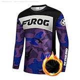 UGLY FROG 2025 Thermofleecefutter Winter Bike Wear Radtrikot Herren Langarm Downhill Jersey Thermische Fleece Mountainbike MTB Top Atmungsaktiv Feuchtigkeitstransport Radtrikot