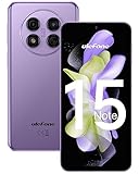Ulefone Note 15 Handy Günstig, Bis zu 5GB + 32GB/64 GB Erweiterbar Android 12 Smartphone Ohne Vertrag 4000mAh Akku mit 8MP Kamera 6,22 Zoll HD+ 3 Slots/Face ID/GPS/WiFi/8,9 mm dick Lila