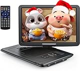 YOTON 17,5' Tragbarer DVD-Player mit 15,5' HD-Drehbildschirm, ideal fürs Auto, 4-6 Stunden Akkulaufzeit, intelligente Speicherwiedergabe, USB/SD-Karten-Unterstützung [Kein Blu-ray-Support]