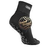 CAPAS Wasserdichte Neopren Socken, 2 mm, für Strand, Volleyball, Sanddichte Socken, Neoprenanzug, Schnorchelsocken, hält warm für Männer und Frauen (Schwarz, XL)