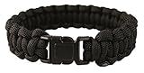 Mil-Tec Paracord Armband, 22 mm, Schwarz, L, Polyester, Ohne Stein