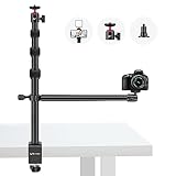 Victiv Kamera Tischhalterung, 37cm-105cm Kamera Tischstativ für DSLR Canon, Lichtstativ Klemmstativ mit Flexibler Arm & 1/4' Kugelkopf für Kamera, LED-Licht, Webcam, Handy Tisch Stativ für Smartphone