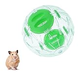 Andiker Hamsterball, Transparent Hamsterrad Laufkugel für Hamster & Mäuse Plastik Spielzeug Langeweile beseitigen und die Aktivität steigern Laufrad Hamsterrad (14cm, Grün)