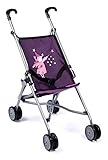 Bayer Design 30112AA - Puppen Buggy, zusammenklappbar, mit Doppelrädern, lila, ‎50 x 27.5 x 55 cm