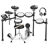 Donner DED-200 E-Drum-Sets, E-Schlagzeug mit 450 Sounds, USB-MIDI-Konnektivität, Drum Throne/Sticks/Kopfhörer/Audiokabel, Weihnachtsgeburtstagsgeschenk