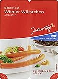 Jeden Tag Delikatess Wiener Würstchen, 2 x 200 g