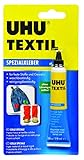 UHU Spezialkleber Textil Tube, Schnellabbindender Klebstoff für verschiedenste Textilien und Stoffe, 20 g