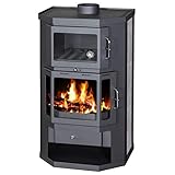 Kaminofen mit Backfach+Herdplatte Victoria Taro F schwarz – 9,53 kW