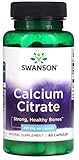 Swanson - Calcium Citrate 200 mg | Unterstützung für Knochen und Zähne - 60 Kapseln