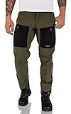 Rock Creek Herren Softshell Hose Cargohose Outdoorhose Wanderhose Herrenhose Wasserdicht Skihose Arbeitshose Winter Hose H-196 Dunkelgrün XL