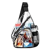 BEAHING Clear Sling Bag Stadium zugelassene Männer Frauen PVC -Brustbeutel klarer Schulter -Rucksack mit Wasserflaschentasche und verstellbarem Riemen für das Konzertstadion transparenter Brusttasche