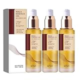 Maca Essence Oil, Moroccan Argan Oil For Hair Healing, Cold Pressed Weightless Argan Oil Hair Serum, Deep Repair Conditioning Arganöl, Essenz Haaröl Für Trockenes, Geschädigtes Haar (3Pcs)