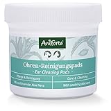 AniForte Ohren Reinigungspads für Hunde & Katzen 100 Stück – Besonders weiche & milde Reinigungstücher für die Ohrenhygiene, sanfter Ohrenreiniger zur Pflege & Reinigung