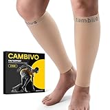 CAMBIVO 2 Paare Wadenbandage, Kompressionsstrümpfe Damen Herren, Stützstrümpfe, Compression Socks, Waden Kompression, Waden Beinlinge für Sport, Fussball, Laufen,Schwellung, Erholung