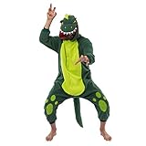 Spooktacular Creations Unisex Erwachsene Pyjama, Plüsch Jumpsuit Einteiler Dinosaurier Tier Kostüm, Cosplay Halloween Karneval (Small)