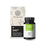 NATURE LOVE® Vitamin B12 Vegan - 500 µg pro Tagesdosis - 180 Tabletten - Beide aktive Formen Adenosyl- & Methylcobalamin + Depot + Folat 5-MTHF aus Quatrefolic® - Hochdosiert und laborgeprüft