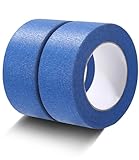 Toaren 50mmx50m Malerband Wasserdicht Blau,2 Rollen/Packung Malerkrepp,Abklebeband Leicht Abnehmbar Abklebeband für Innen und Außen,für Karosserie Malerarbeiten Renovierungen Dekoration Renovieren