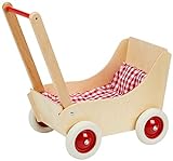 Holz Wenzel 350010 - Puppenwagen Laura mit Garnitur