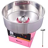 VEVOR Elektrische Zuckerwattemaschine Rosa, Kommerzielles Zuckerwattegerät 1000 W mit Edelstahlschüssel, Zuckerschaufel und Schublade, Perfekt für Zuhause, Kindergeburtstag, Familienfeier