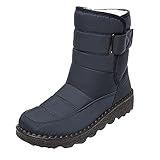 Für Frauen Outdoor-warm Winterstiefel Bootie Schuhe Damenstiefel kleine Warme Schuhe Damen Wasserdicht 40 Schwarz