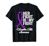 Colitis Awareness Her Fight Warrior Support Ulcerative Colitis T-Shirt