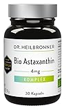 Dr. Heilbronner Bio Astaxanthin 4mg Kapseln in der Glasflasche I Antioxidantien aus der Vitalalge Haematococcus Pluvialis I Premium Supplements Carotinoide Kapseln vegan glutenfrei und lactosefrei