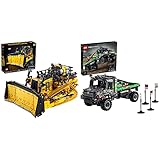 LEGO 42131 Technic Appgesteuerter Cat D11 Bulldozer, Set für Erwachsene & 42129 Technic 4x4 Mercedes-Benz Zetros Offroad-Truck, ferngesteuertes Auto, App-kontrolliertes LKW-Spielzeug