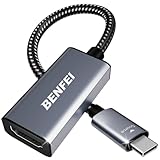 BENFEI USB C auf HDMI Adapter 4K [Nylon geflochten&Aluminum Alloy], USB Typ C [Thunderbolt 3/4] zu HDMI Konverter kompatibel für iPhone 15 Pro/Max MacBook Pro/Air 2023 iPad Pro iMac S23 XPS 17 usw