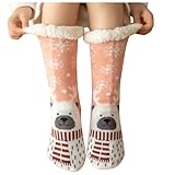 Tyuffghet Socken Damen Wollsocken Damen Schneesocken Dicke Samt Schlafsocken Teppichsocken Im Herbst Und Winter (One Size)