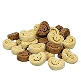 Schecker Hundekekse - Hundekuchen Smileys - 1 kg - Hundekekse mit Lachgesicht mit Huhn - ohne Zuckerzusatz