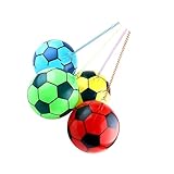 MOLUCKFU Verdickter Aufblasbarer PVC Fußballspielzeugball Für Kinder Ideal Für Outdoor Spiele Ca Zufällige Farbe Mit Kette Nicht Aufblasbar Spaß Für Jungen Und ädchen