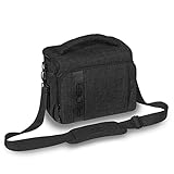 Pedea Kameratasche Fashion Schwarz 26 x 19 x 16cm (BxHxT) - Fototasche für Spiegelreflexkameras – Kameratasche groß - Kamera Umhängetasche - Camera Bag für Systemkamera