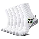 TUUHAW Tennissocken Damen 39-42 Weiß Socken Herren 39-42 Sportsocken Laufsocken Baumwolle Herrensocken 39-42 Wandersocken Fahrradsocken 6 Paar Frottee Socken Running Socken für Damen