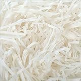 TSHAOUN 100g Raffia Hamper Shreds, Geschreddertes Seidenpapier Füllmaterial, Geschenkfüllung Papierschnitzel für DIY Party Hamper Füllung und Geschenkverpackung für Geschenkbox Dekorations (Weiß)