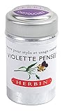 J. Herbin 20177T Tintenpatronen Dose mit 6 Patronen für Standardfüller Packung, stiefmütterchenviolett