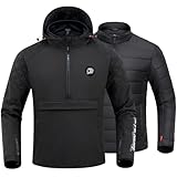 IRON JIA'S Motorradjacke Herren Winter, herausnehmbares Innenfutter, CE-Schutzpanzerung, wasserdichte, winddichte und kältebeständige Motorradjacke-XL