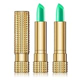 99native Lippenstift, Schönheit helle Crystal Jelly Lippenstift Magic Temperatur ändern Farbe Lippenbalsam langer halt Feuchtigkeitsspendender und pflegender Lippenstift (Grün)