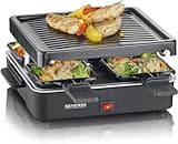 SEVERIN Mini Raclette-Grill für 4 Personen, schwarz, RG 2370