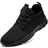 ZGPWZWL Herren Walkingschuhe Turnschuhe Laufschuhe Sportschuhe Fitness Sneakers Trainers für Running Outdoor Sommer Schuhe,Schwarz,EU43